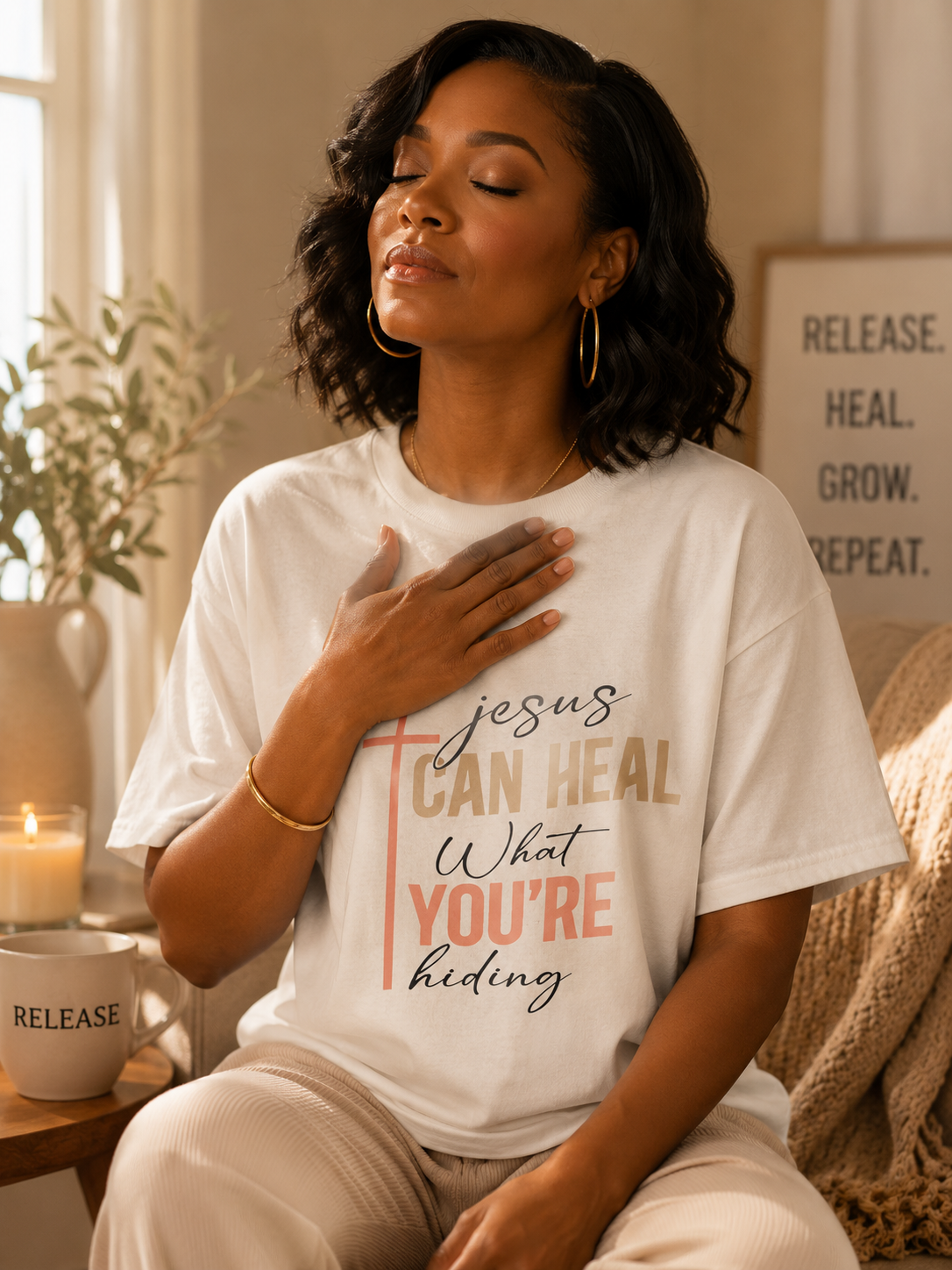 Jesus Can Heal What You're Hiding T-Shirt